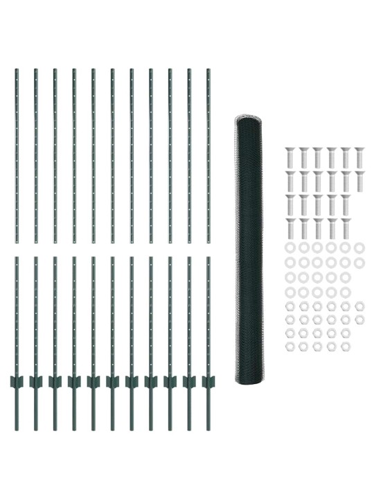 Aed koos postidega roheline 1.6 x 25 m teras