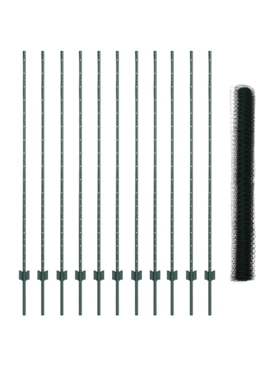 Aed koos postidega roheline 1.6 x 25 m teras