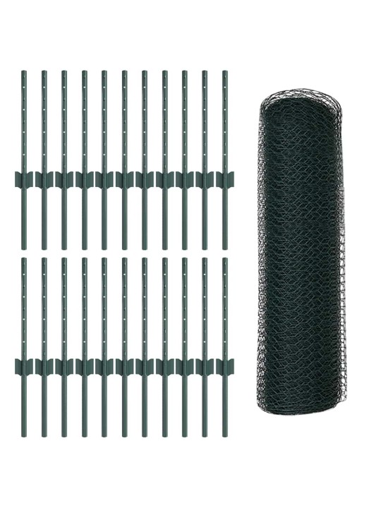 Aed koos postidega roheline 0.4 x 50 m teras