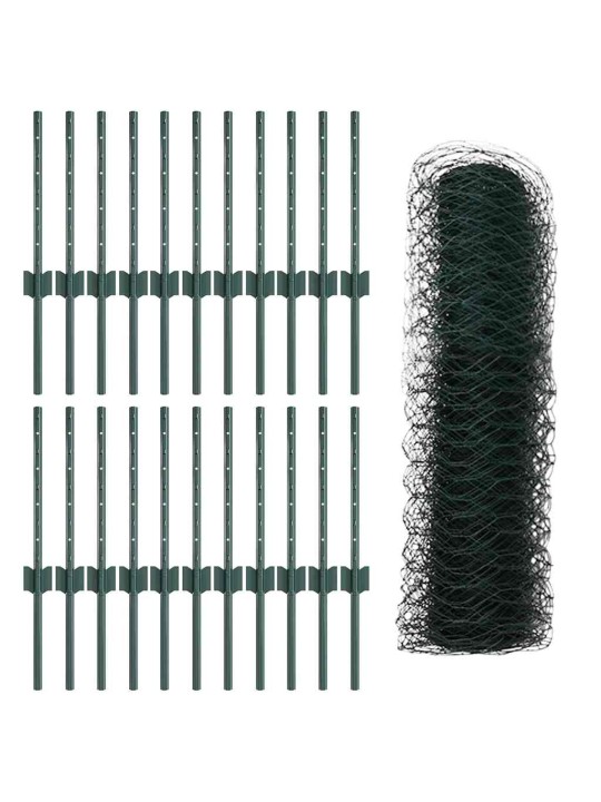 Aed koos postidega roheline 0.4 x 50 m teras