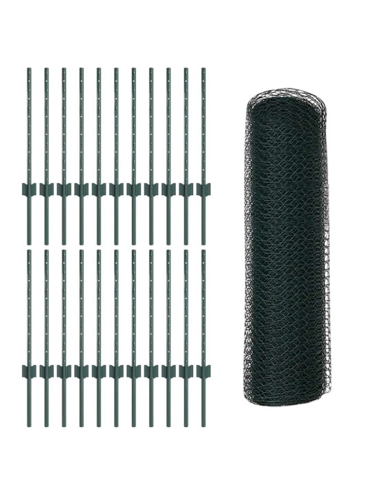 Aed koos postidega roheline 0.5 x 50 m teras