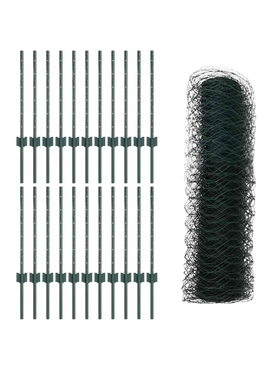 Aed koos postidega roheline 0.5 x 50 m teras