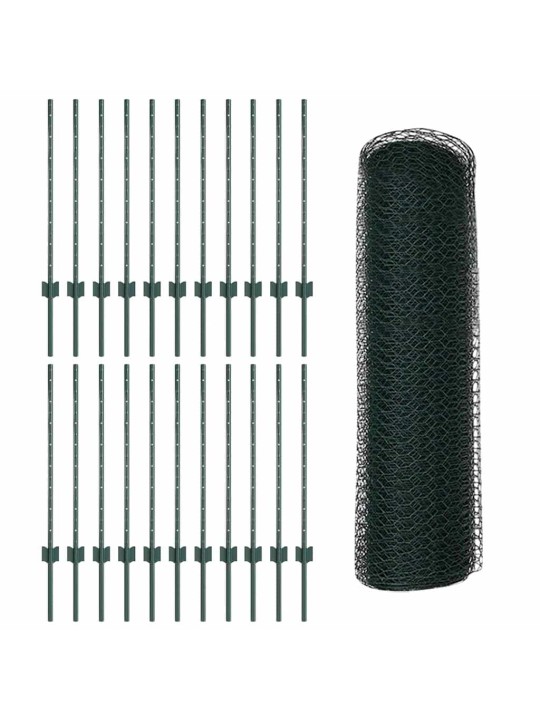 Aed koos postidega roheline 0.8 x 50 m teras