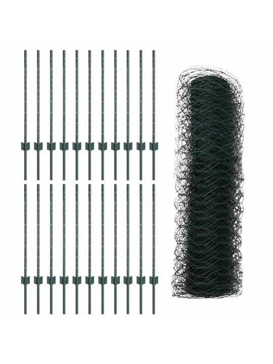 Aed koos postidega roheline 0.8 x 50 m teras