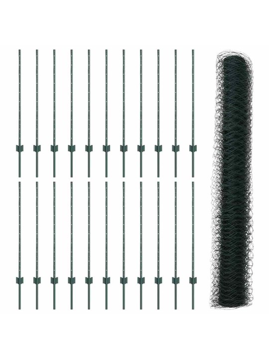 Aed koos postidega roheline 1 x 50 m teras