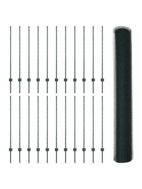 Aed koos postidega roheline 1.2 x 50 m teras