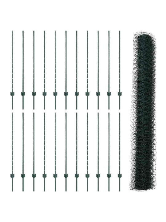 Aed koos postidega roheline 1.2 x 50 m teras