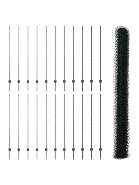 Aed koos postidega roheline 1.5 x 50 m teras