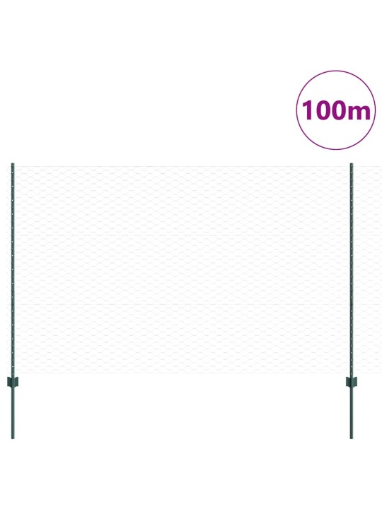 Aed koos postidega roheline 1.5 x 100 m teras