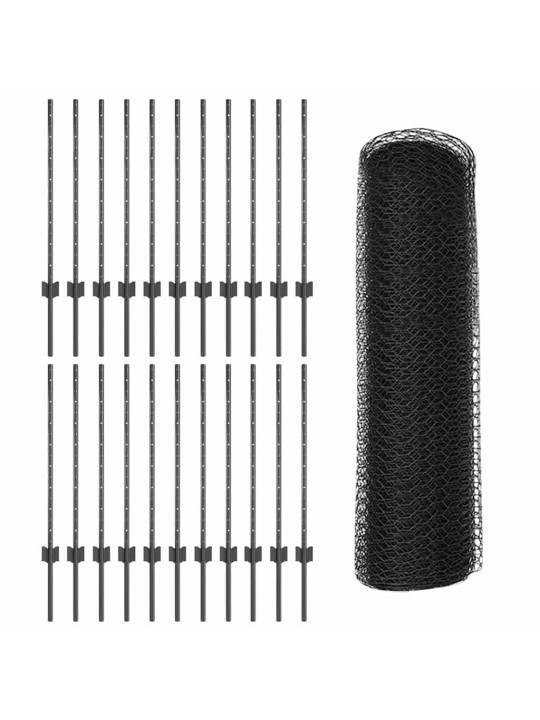 Aed koos postidega hall 0.8 x 50 m teras