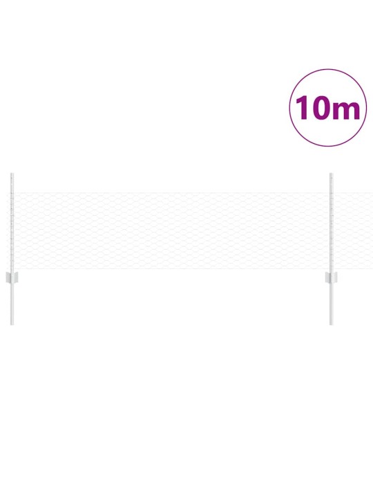 Aed koos postidega hõbedane 0.5 x 10 m teras
