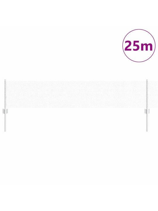 Aed koos postidega hõbedane 0.4 x 25 m teras