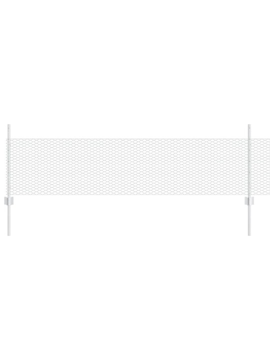Aed koos postidega hõbedane 0.5 x 25 m teras