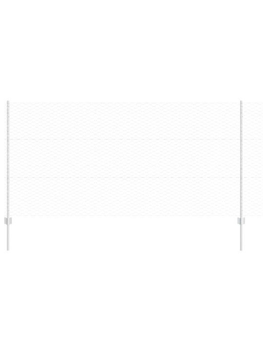 Aed koos postidega hõbedane 1.2 x 25 m teras