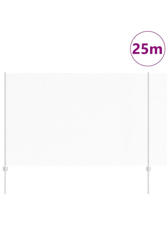 Aed koos postidega hõbedane 1.6 x 25 m teras