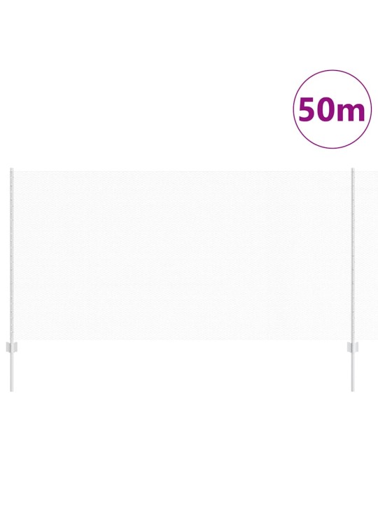 Aed koos postidega hõbedane 1.2 x 50 m teras