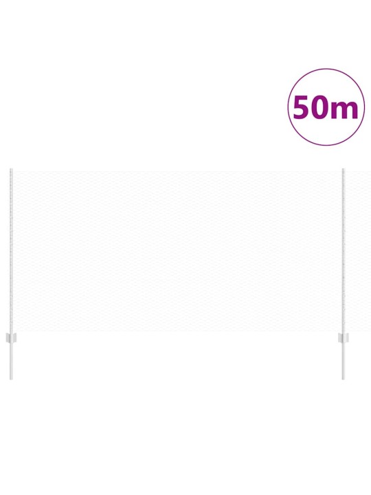 Aed koos postidega hõbedane 1.2 x 50 m teras
