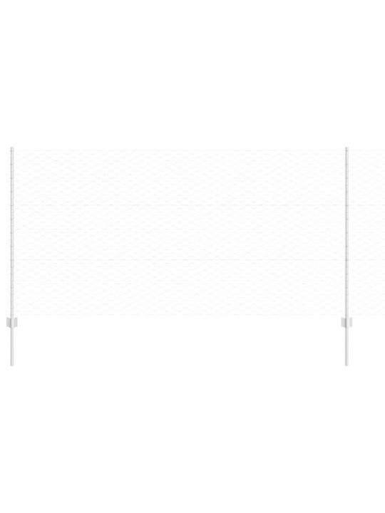 Aed koos postidega hõbedane 1.2 x 50 m teras