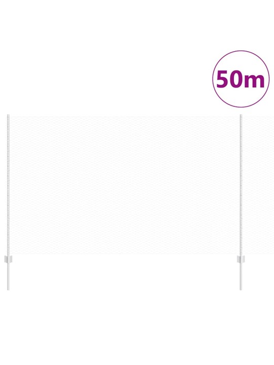 Aed koos postidega hõbedane 1.4 x 50 m teras