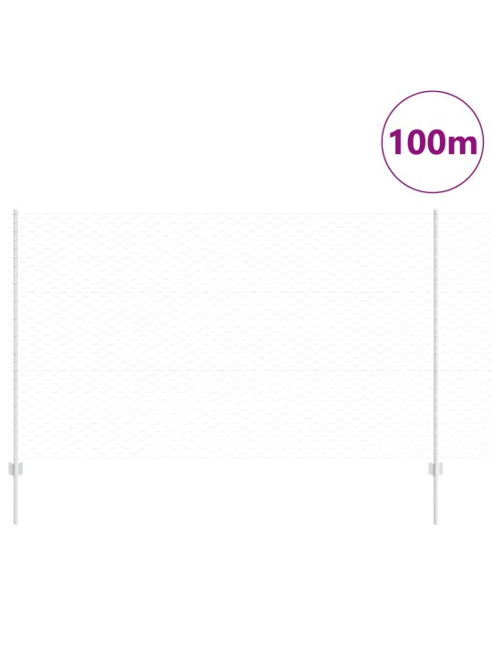 Aed koos postidega hõbedane 1.4 x 100 m teras