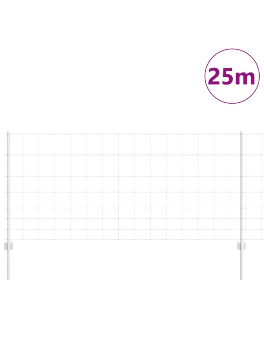 Aed koos postidega hõbedane 1 x 25 m teras