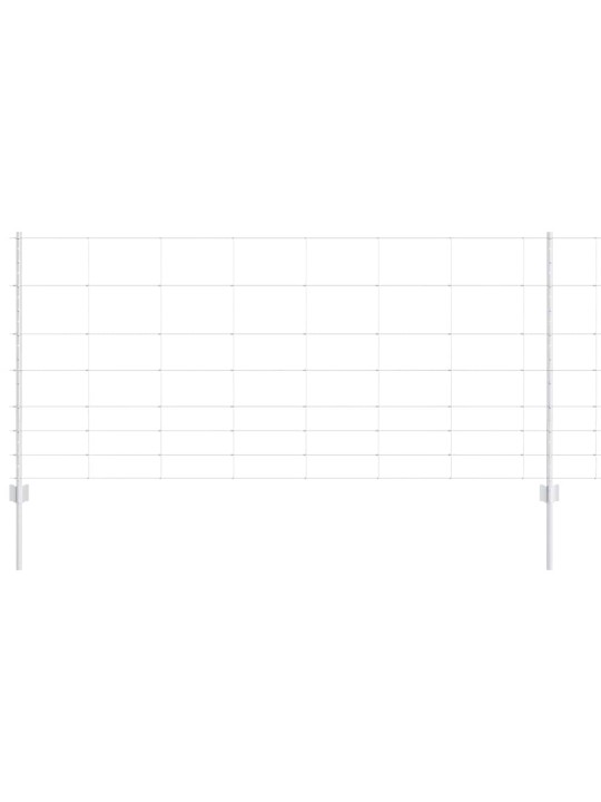 Aed koos postidega hõbedane 1 x 25 m teras