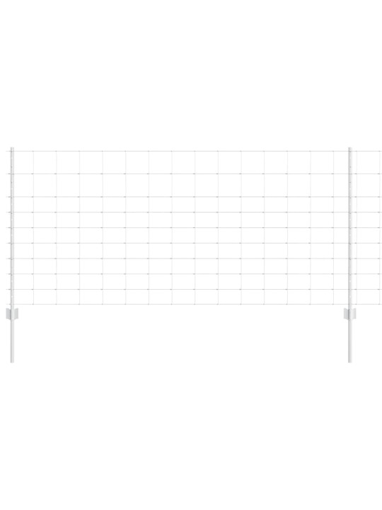 Aed koos postidega hõbedane 1 x 25 m teras