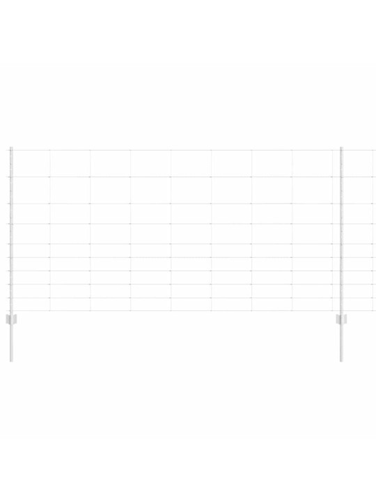Aed koos postidega hõbedane 1.2 x 25 m teras