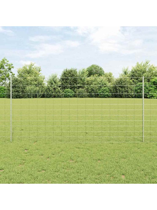 Aed koos postidega hõbedane 1.2 x 25 m teras