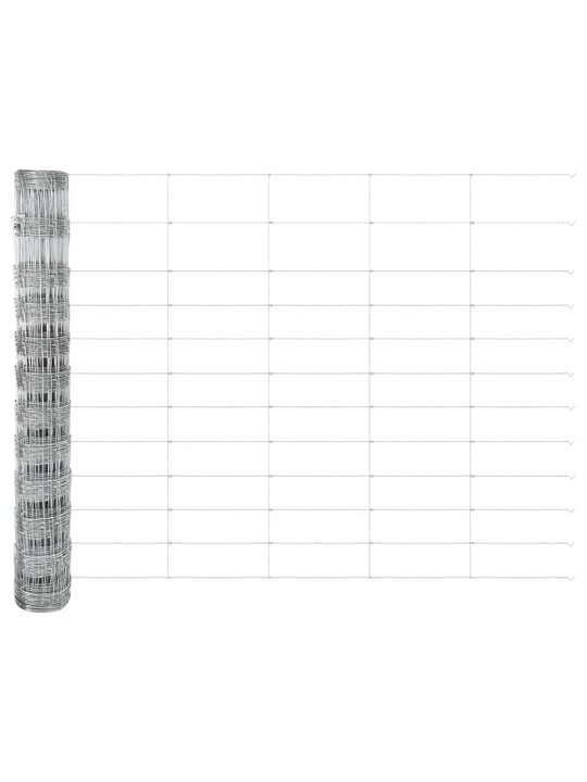 Aed koos postidega hõbedane 1.2 x 25 m teras