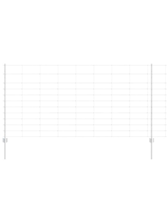 Aed koos postidega hõbedane 1.2 x 25 m teras