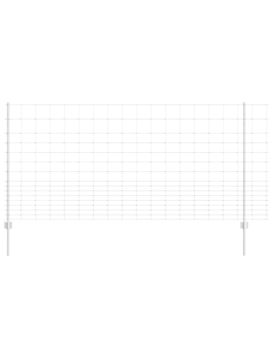Aed koos postidega hõbedane 1.2 x 25 m teras