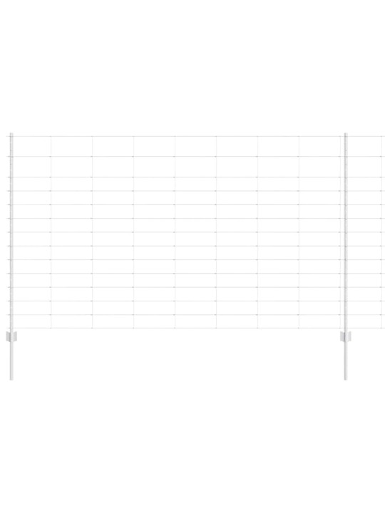 Aed koos postidega hõbedane 1.4 x 25 m teras