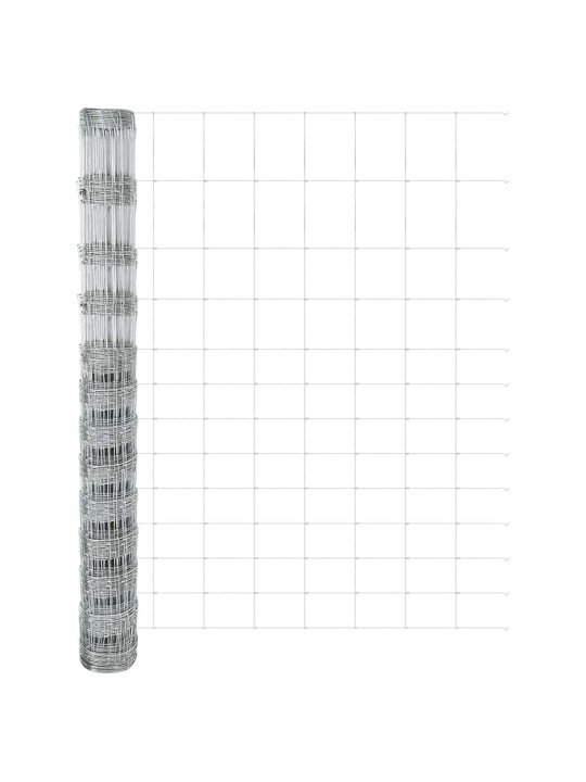 Aed koos postidega hõbedane 1.5 x 25 m teras