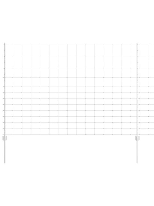 Aed koos postidega hõbedane 1.5 x 25 m teras