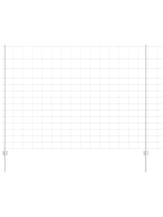 Aed koos postidega hõbedane 1.6 x 25 m teras