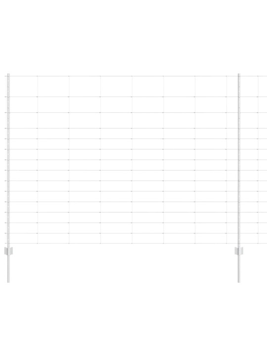 Aed koos postidega hõbedane 1.6 x 25 m teras