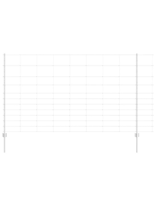 Aed koos postidega hõbedane 1.4 x 50 m teras
