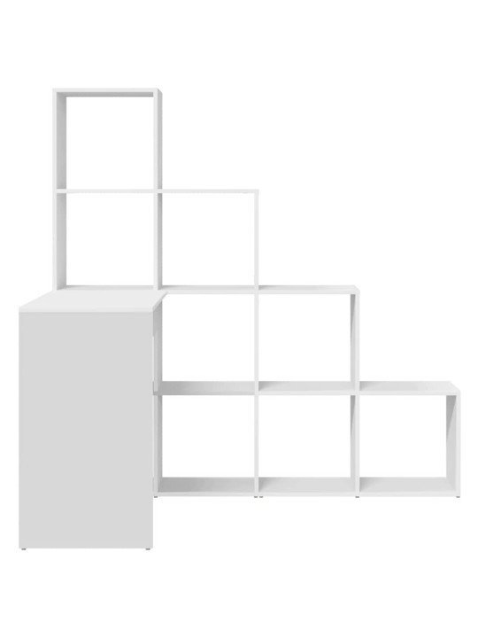 Nurgalaud riiuliga valge 101,5 x 149,5 x 149,5 cm tehispuit