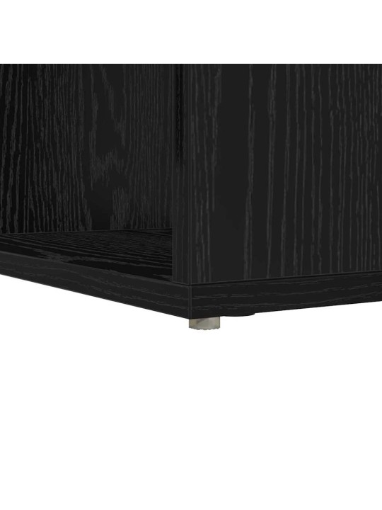Nurgalaud riiuliga must tamm 101,5 x 149,5 x 149,5 cm tehispuit