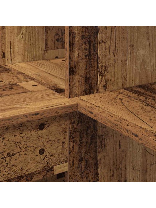 Nurgalaud riiuliga vana puit 101,5 x 149,5 x 149,5 cm tehispuit
