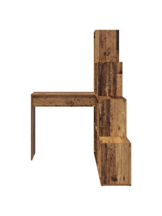 Nurgalaud riiuliga vana puit 101,5 x 149,5 x 149,5 cm tehispuit