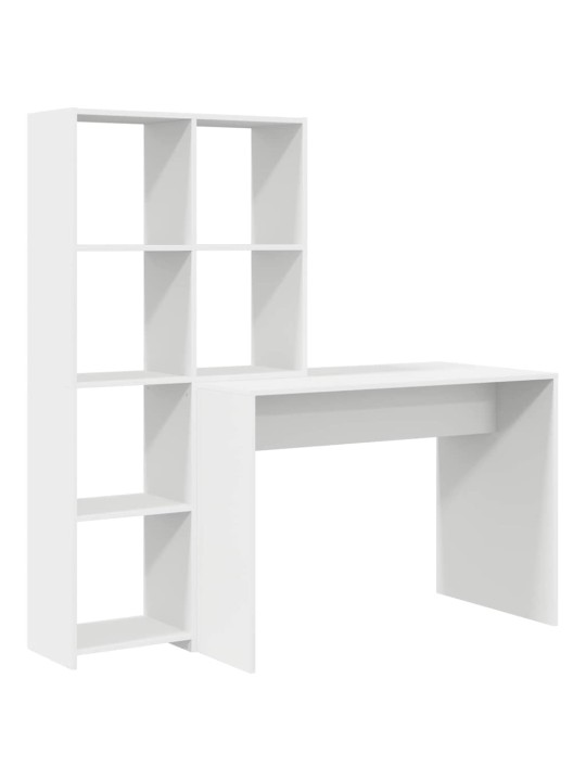Laud riiuliga ladustamisega valge 138.5 x 55 x 143 cm tehispuit