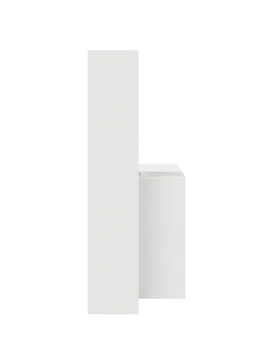Laud riiuliga ladustamisega valge 138.5 x 55 x 143 cm tehispuit
