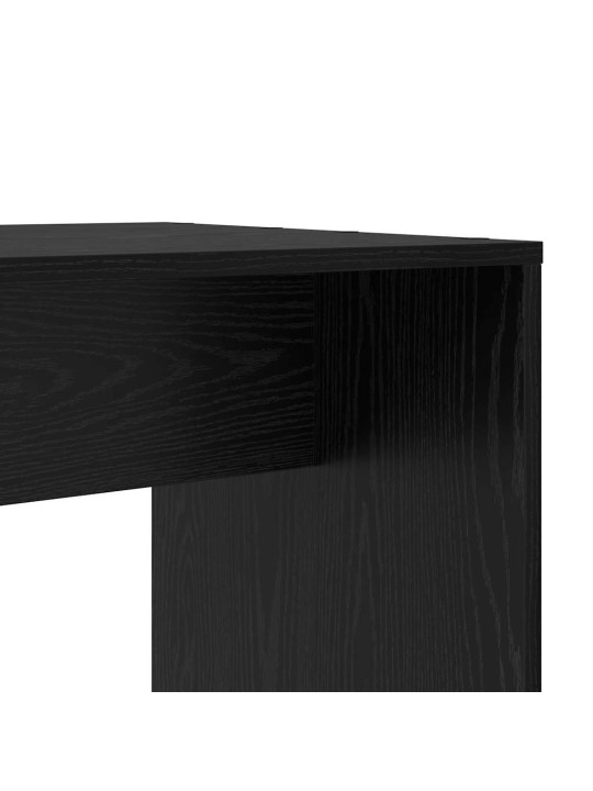 Laud riiuliga must tamm 138.5 x 55 x 143 cm tehispuit