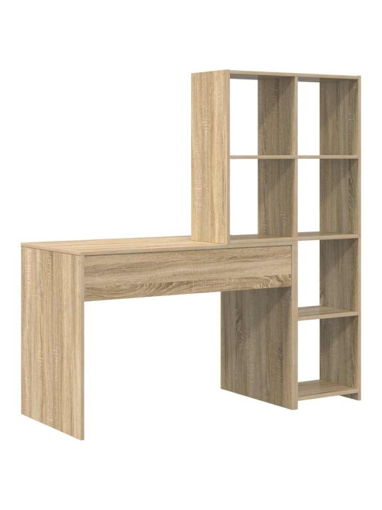 Laud riiuliga sonoma tamm 138.5 x 55 x 143 cm tehispuit