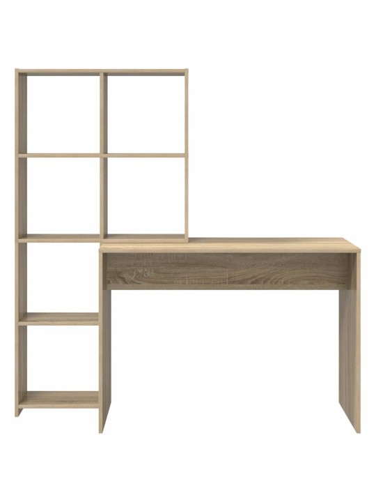 Laud riiuliga sonoma tamm 138.5 x 55 x 143 cm tehispuit