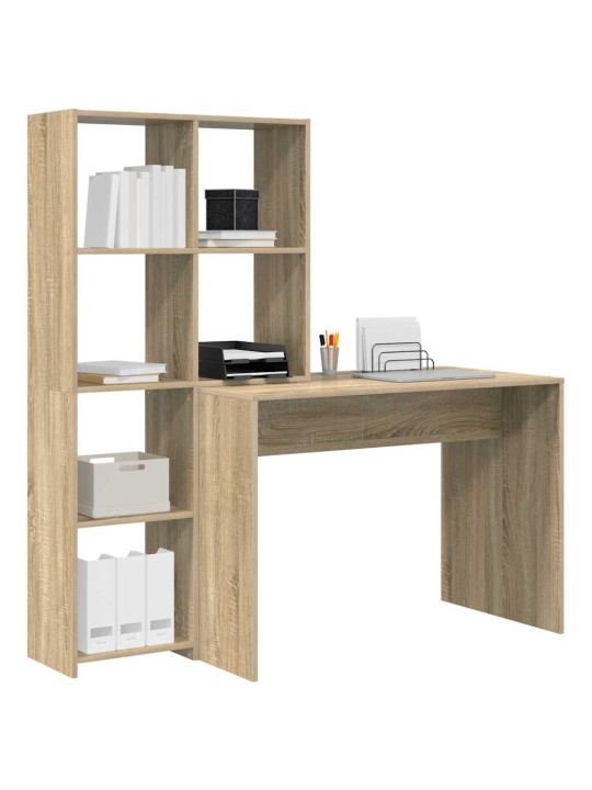 Laud riiuliga sonoma tamm 138.5 x 55 x 143 cm tehispuit