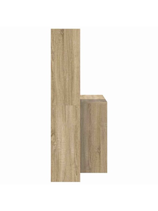 Laud riiuliga sonoma tamm 138.5 x 55 x 143 cm tehispuit
