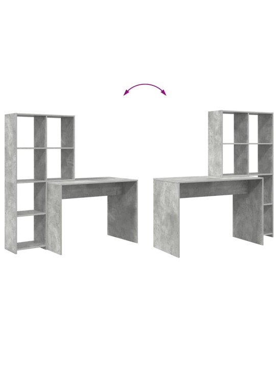 Laud riiuliga betoonihall 138.5 x 55 x 143 cm tehispuit